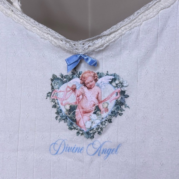 RSQ Cream Divine Angel Tank Top - Picture 2 of 6